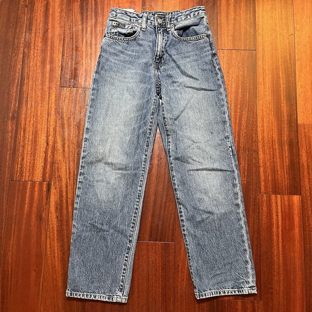 Polo Ralph Lauren Jeans Kids 12 Youth 24x26 Blue Light Wash Fade Casual Cowboy